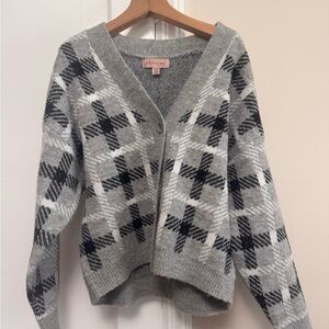 Philosophy Gray and Black Plaid Women's Sweater